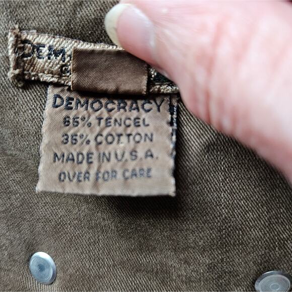 Democracy Racerback Sleeveless Full Zip Brown Cargo Maxi Dress Size 4 Casual - Picture 11 of 11